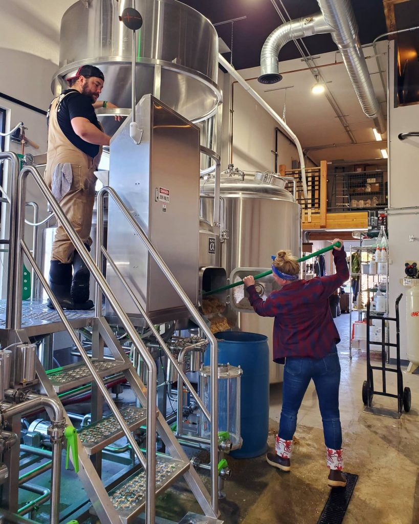 Danny brews beer, Chelsea gets spent grain! She loves helping hubs, they are a great…