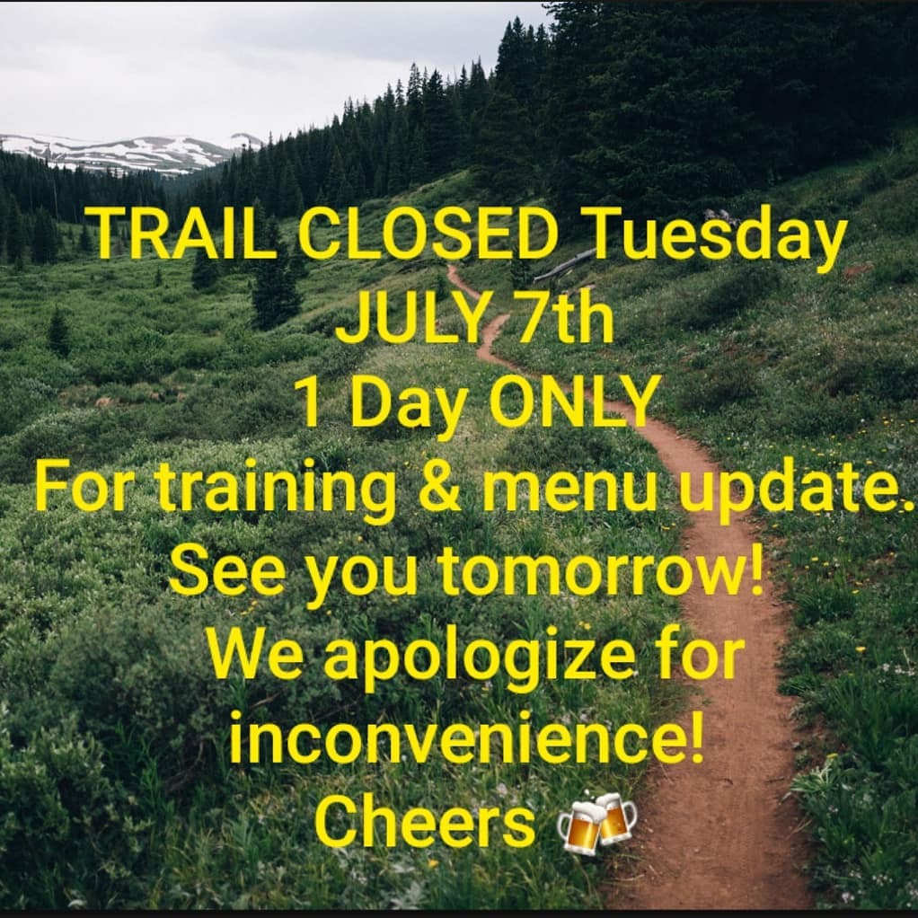 We are closed today, 1 day ONLY for training, cleaning protocols, and menu revision….