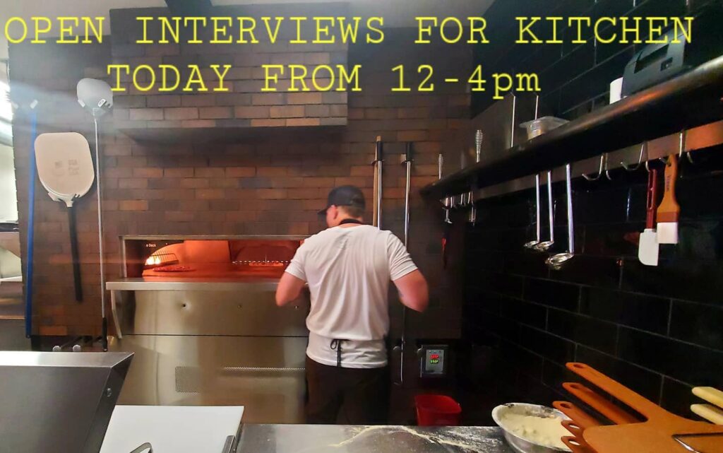OPEN INTERVIEWS for Kitchen staff today from 12-4pm. Just come on in and ask for Van…