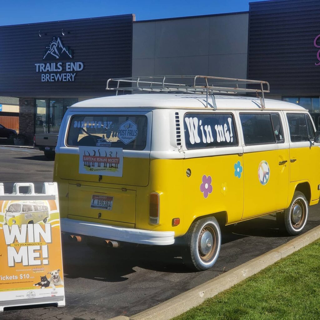 Kootenai Humane Society is selling raffle tickets to win this fun ride! Parked here …