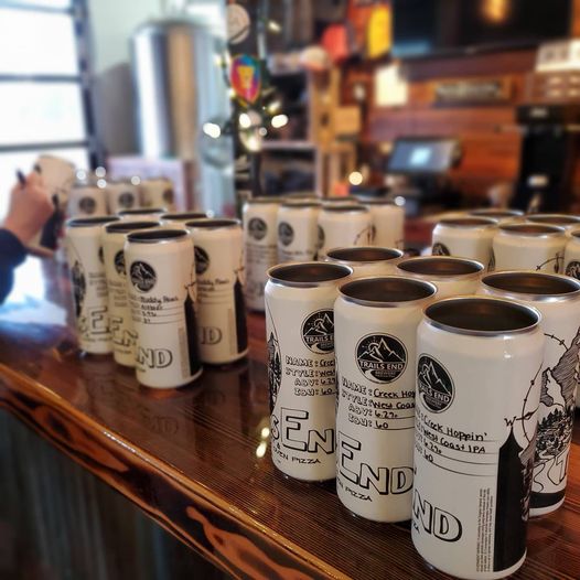 Chelsey is preparing Crowlers to be filled and sent to the Coeur d’Alene Resort