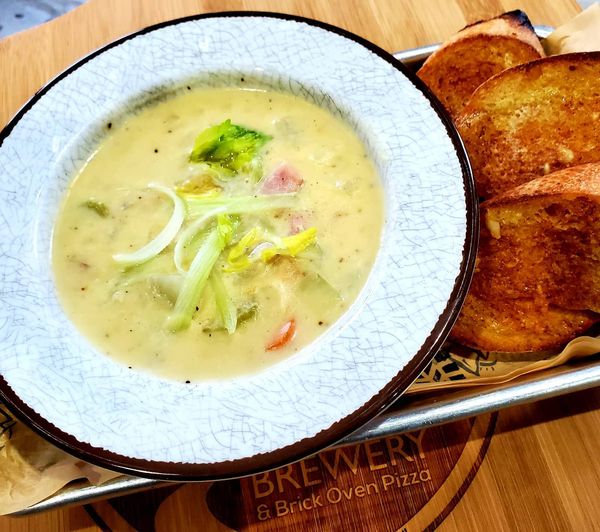 Soup of the week:  House-made Potato Ham served with House toast.  Perfect snow