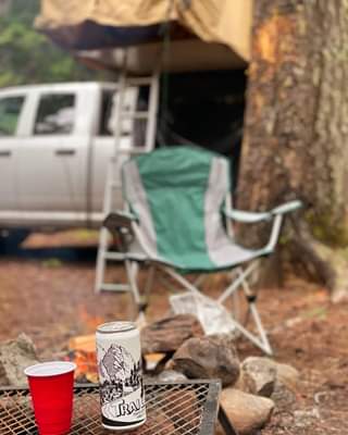 Ron went camping. Ron took a Trails End crowler. 🌞🍺🏕 Be like Ron. Cheers to this
